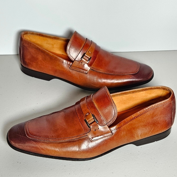 Magnanni Mens Loafer In Cognac 7 Narrow - Picture 1 of 10
